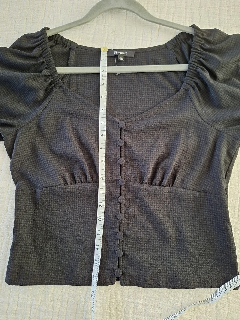 Madewell black blouse